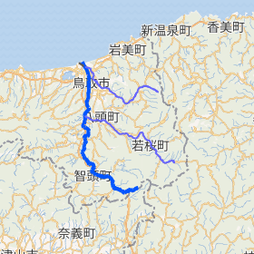 千代川流域の地図