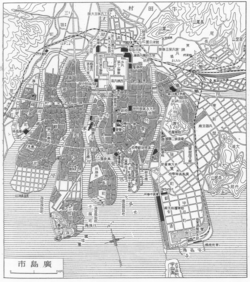 1930年頃の広島の地図