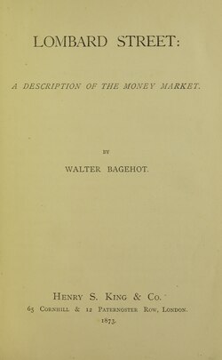 名著『ロンバート街―金融市場の解説』(1873年)