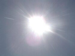 地上から撮影した可視光部分の太陽放射