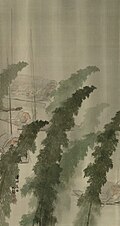遠景を描いた山水図