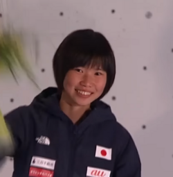 森秋彩：日本のスポーツクライマー