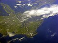 安曇川の河口に形成された三角州