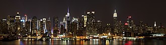 ハドソン川越しに見たミッドタウン