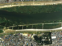1985年当時の淀川城北地区の航空写真