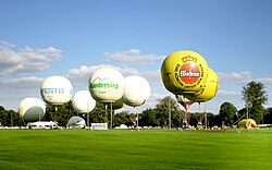 2007年にブリュッセルで開催されたゴードン・ベネット気球レースの様子