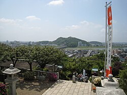 織姫神社から眺めた足利市街地と渡良瀬川