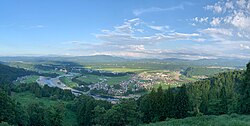 新潟県津南町の信濃川河岸段丘
