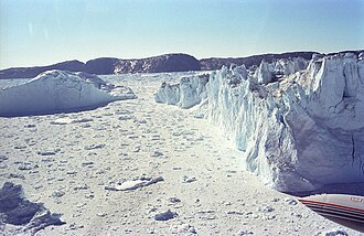 グリーンランドの氷雪地帯